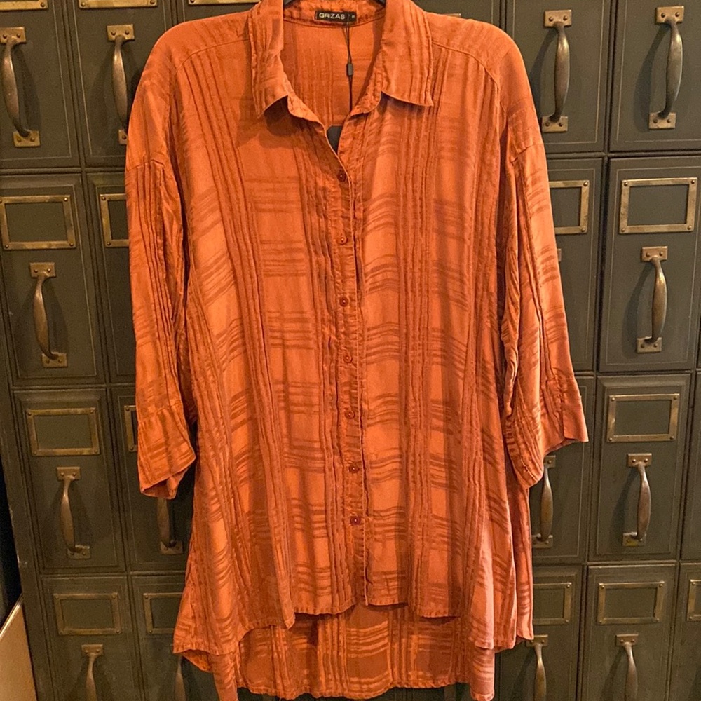 Grizas 100% Silk Long Shirt / Tunic